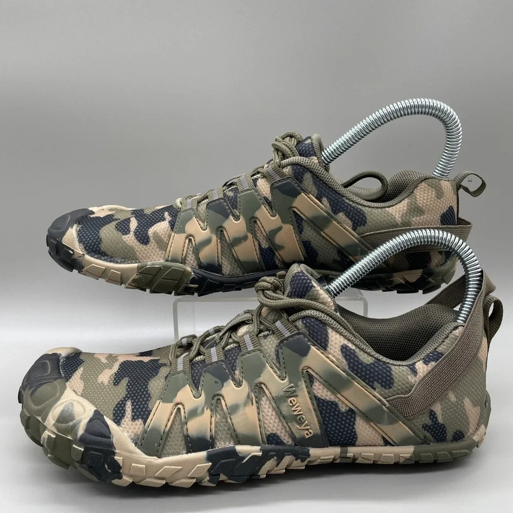 Weweya Barefoot Shoes 39 Women 7.5 Men 6 Camo Minimalist Zero Drop Trail Running